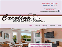 Tablet Screenshot of carolinacarpetcleaning.com